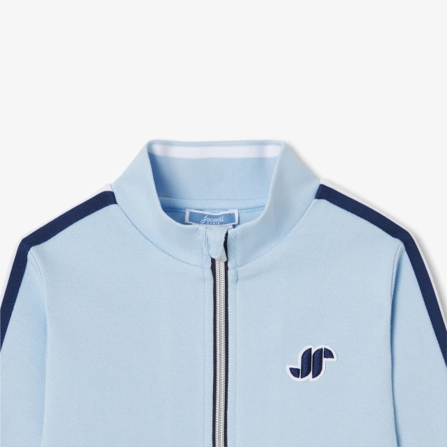 Sweat zippé enfant garçon en piqué double-face