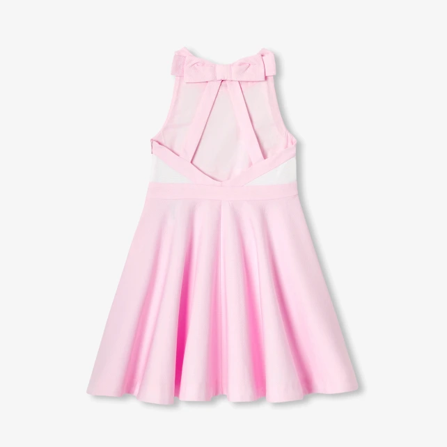 Robe de cérémonie enfant fille en coton alvéolé
