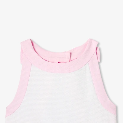Robe de cérémonie enfant fille en coton alvéolé