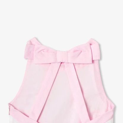 Robe de cérémonie enfant fille en coton alvéolé
