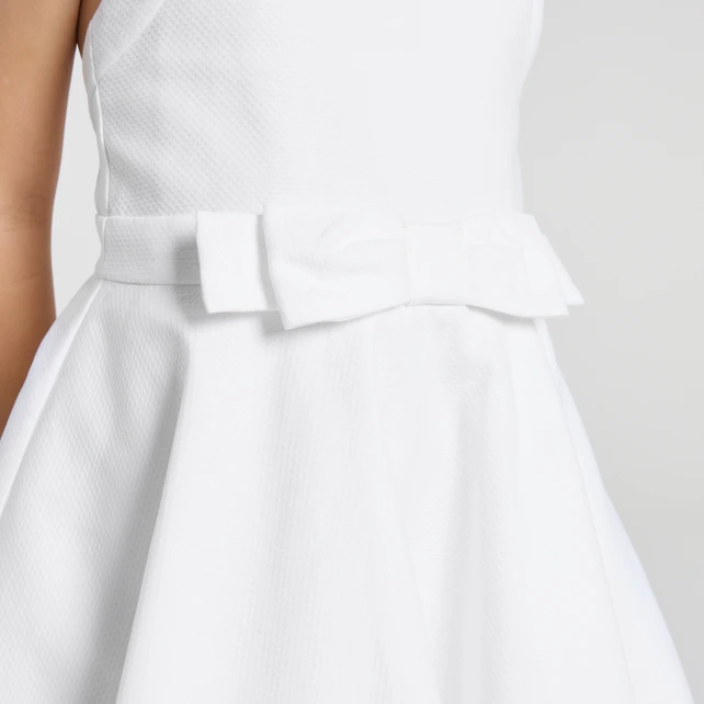 Robe de cérémonie enfant fille en coton alvéolé