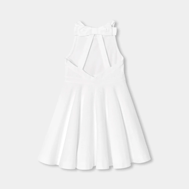 Robe de cérémonie enfant fille en coton alvéolé