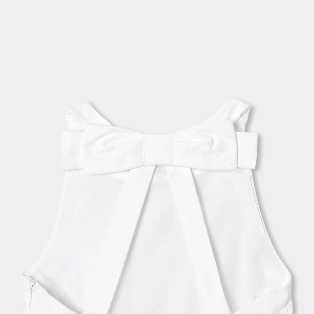 Robe de cérémonie enfant fille en coton alvéolé