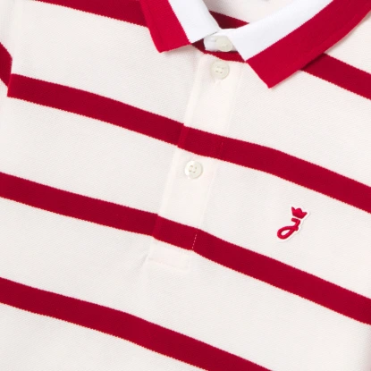 Polo enfant garçon piqué de coton rayé