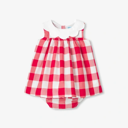 Robe bébé fille en popeline vichy