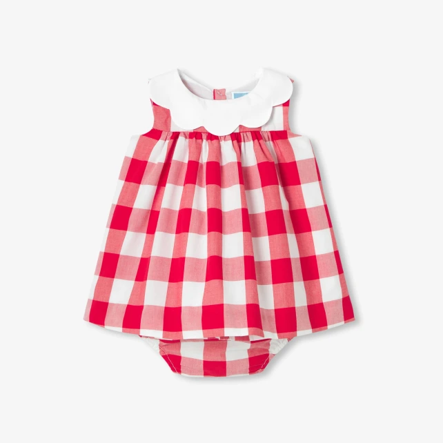 Robe bébé fille en popeline vichy