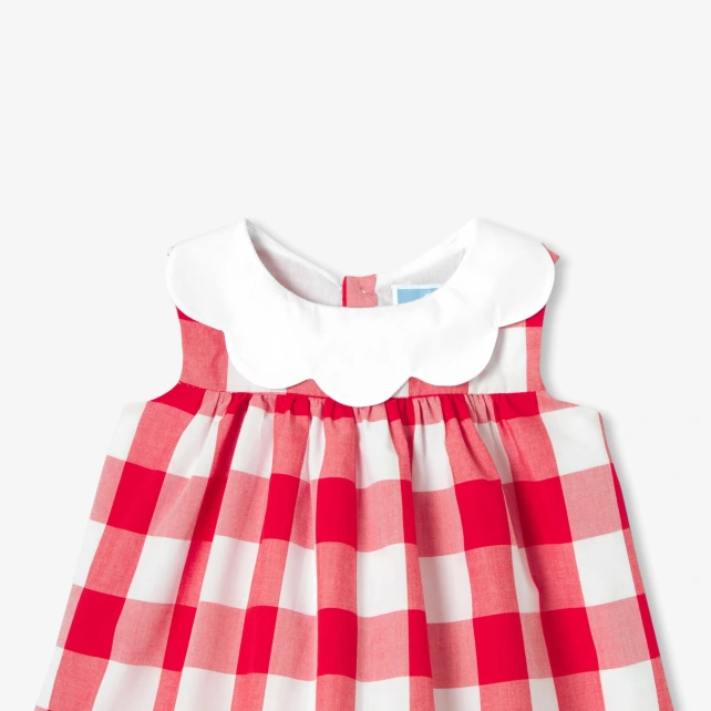 Robe bébé fille en popeline vichy