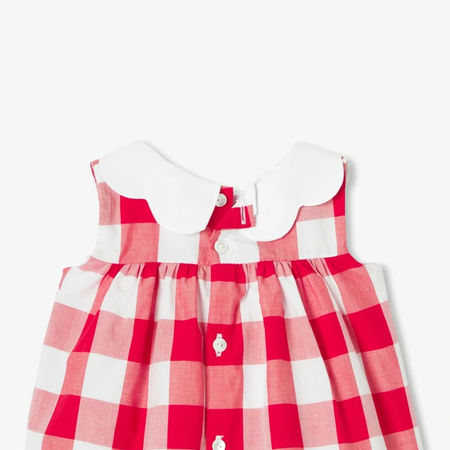 Robe bébé fille en popeline vichy