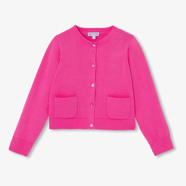 Cardigan enfant fille en coton jersey