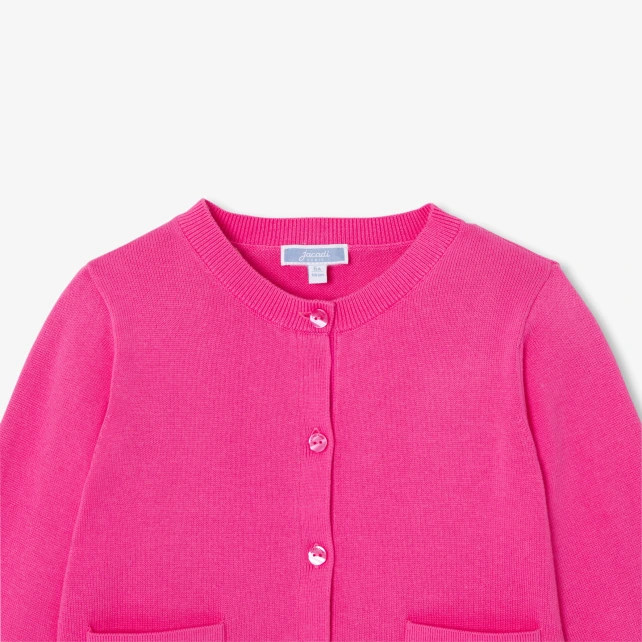 Cardigan enfant fille en coton jersey