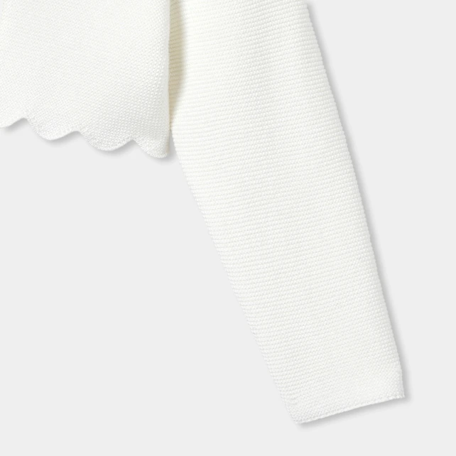 Boléro bébé fille en point mousse