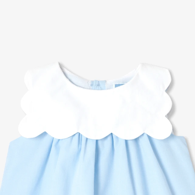 Robe bébé fille en fil à fil de coton