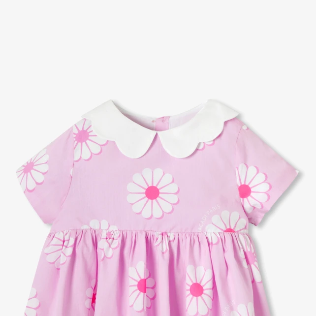Robe bébé fille en coton motif fleur