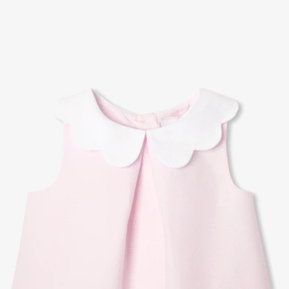 Robe de cérémonie bébé fille coupe trapèze