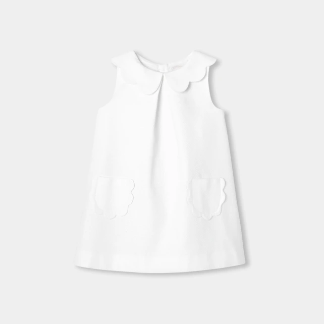 Robe de cérémonie bébé fille coupe trapèze