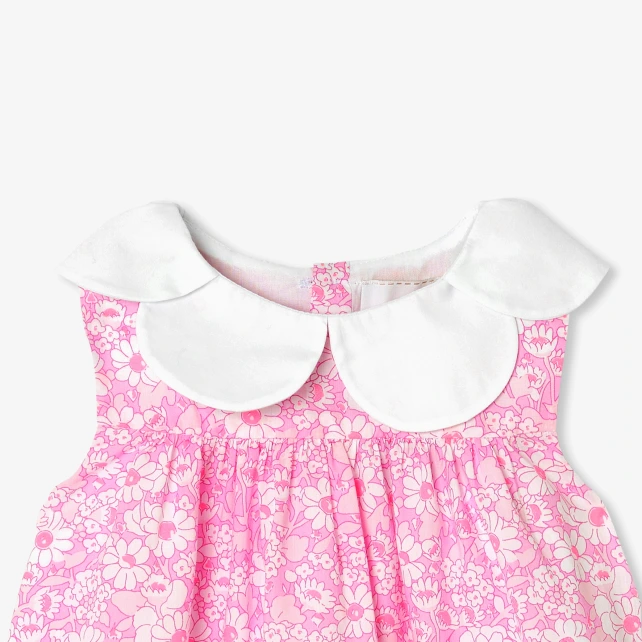 Robe de cérémonie bébé fille en tissu Liberty