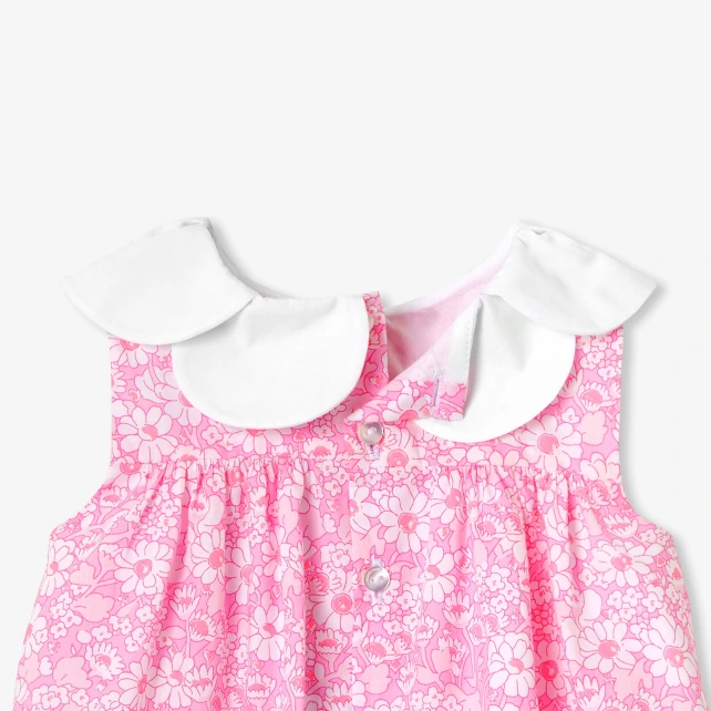 Robe de cérémonie bébé fille en tissu Liberty
