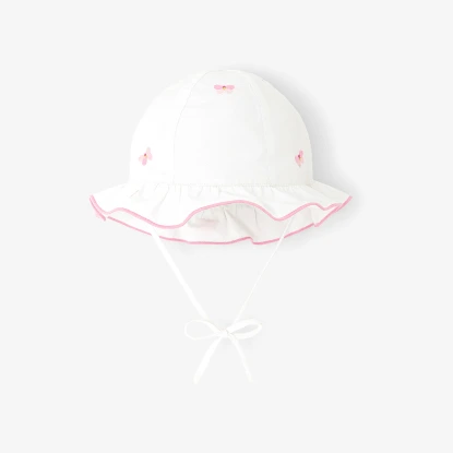 Chapeau bébé fille en coton