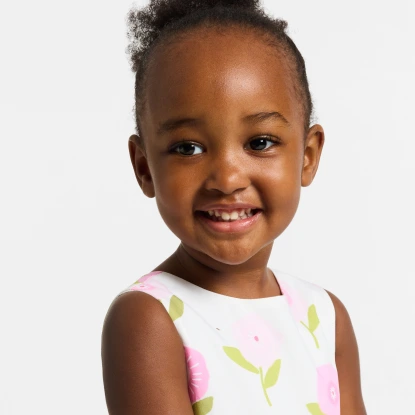 Robe bébé fille sans manches en coton