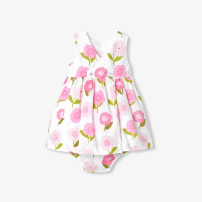 Robe bébé fille sans manches en coton