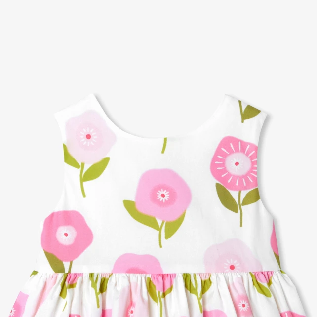 Robe bébé fille sans manches en coton