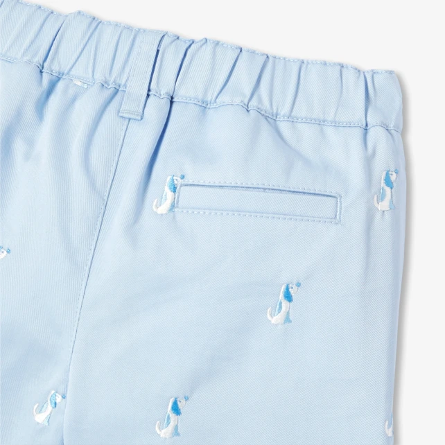 Short bébé garçon en twill brodé petits chiens