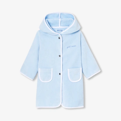 Peignoir de bain bébé en coton éponge