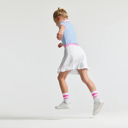 Jupe plissée enfant fille en maille piquée