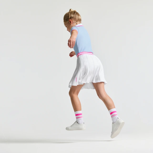Jupe plissée enfant fille en maille piquée