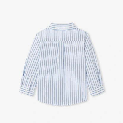 Chemise bébé garçon en oxford rayé