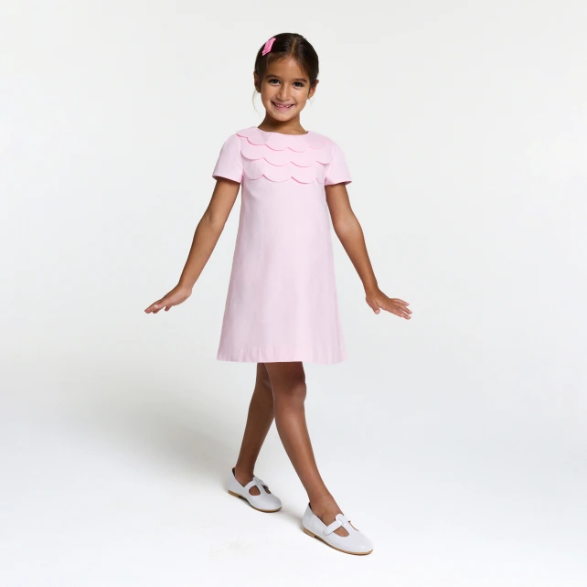 Robe cérémonie enfant fille en piqué alvéolé