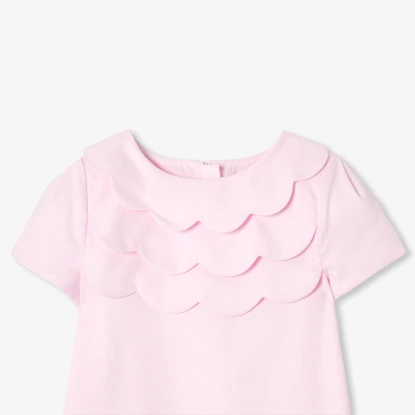 Robe cérémonie enfant fille en piqué alvéolé