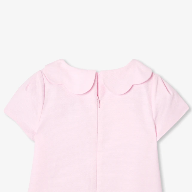 Robe cérémonie enfant fille en piqué alvéolé