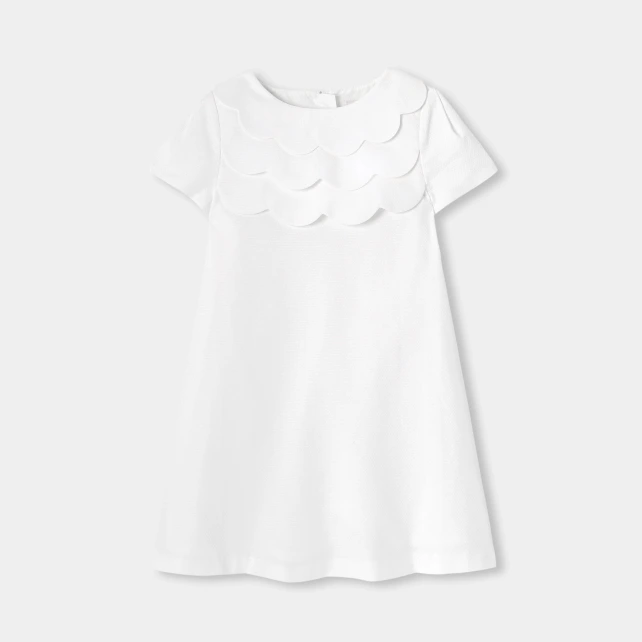 Robe cérémonie enfant fille en piqué alvéolé