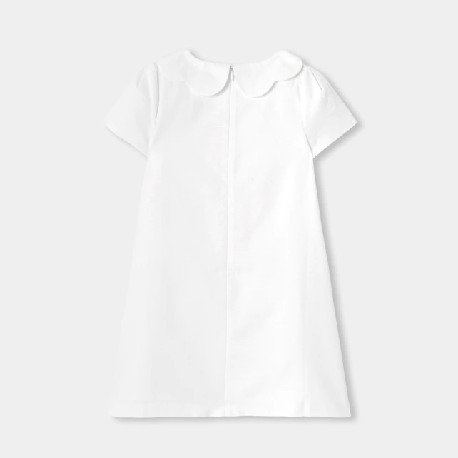 Robe cérémonie enfant fille en piqué alvéolé
