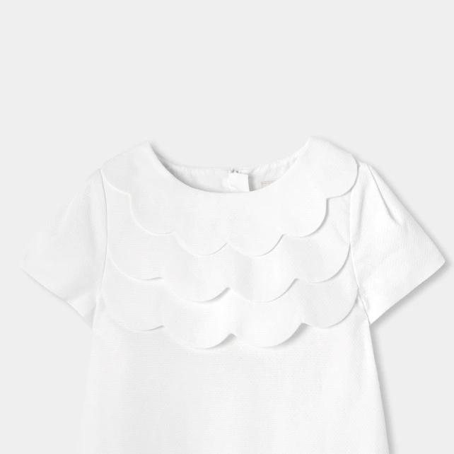 Robe cérémonie enfant fille en piqué alvéolé