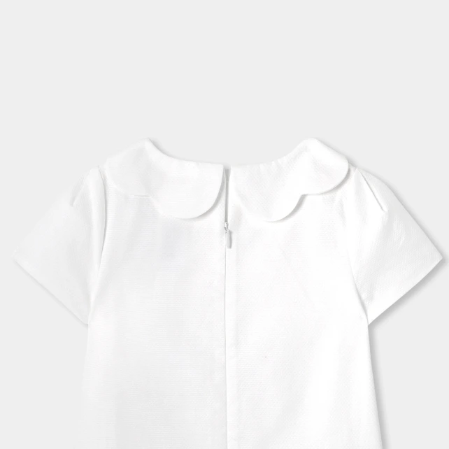 Robe cérémonie enfant fille en piqué alvéolé