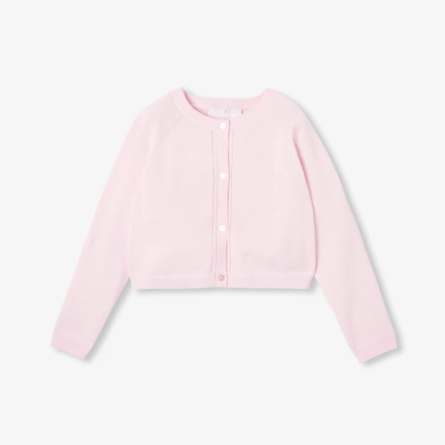 Cardigan court enfant fille