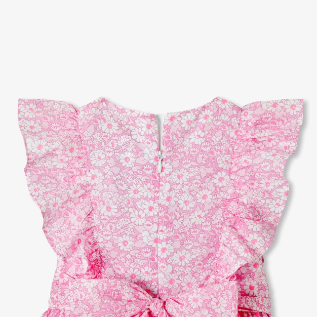 Robe cérémonie enfant fille en tissu Liberty