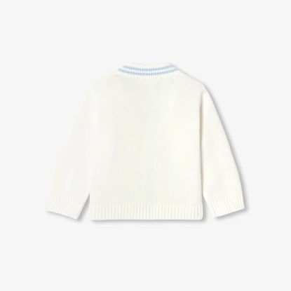 Cardigan bébé garçon en coton torsadé