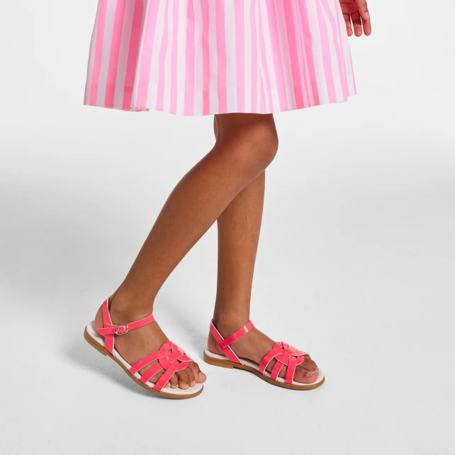 Sandales enfant fille en cuir verni