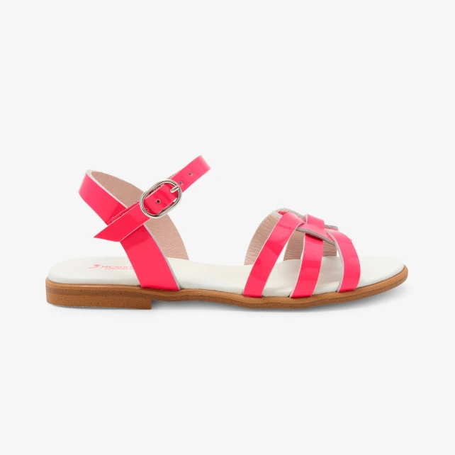 Sandales enfant fille en cuir verni