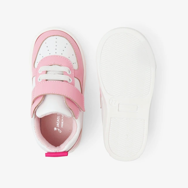Baskets bébé fille en cuir