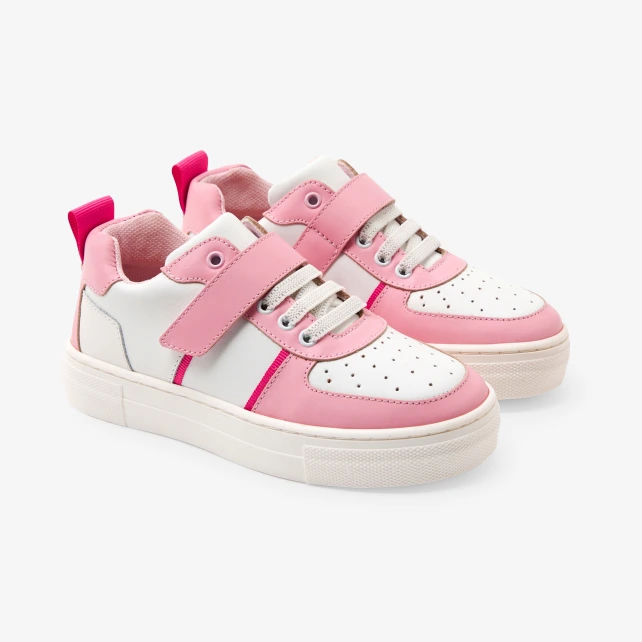 Baskets enfant fille en cuir