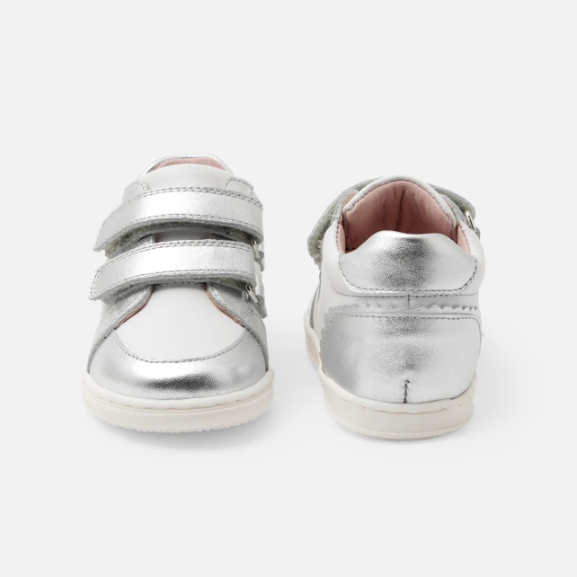 Baskets bébé fille en cuir