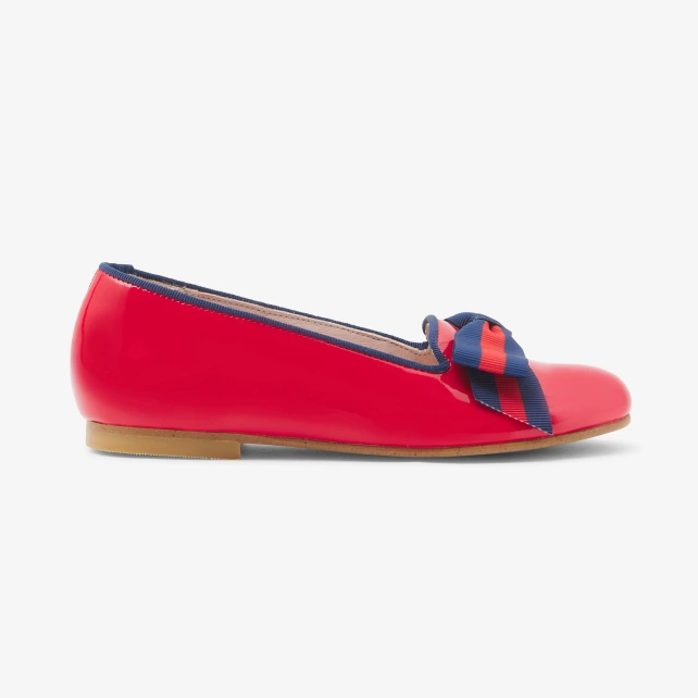 Ballerines enfant fille en cuir verni