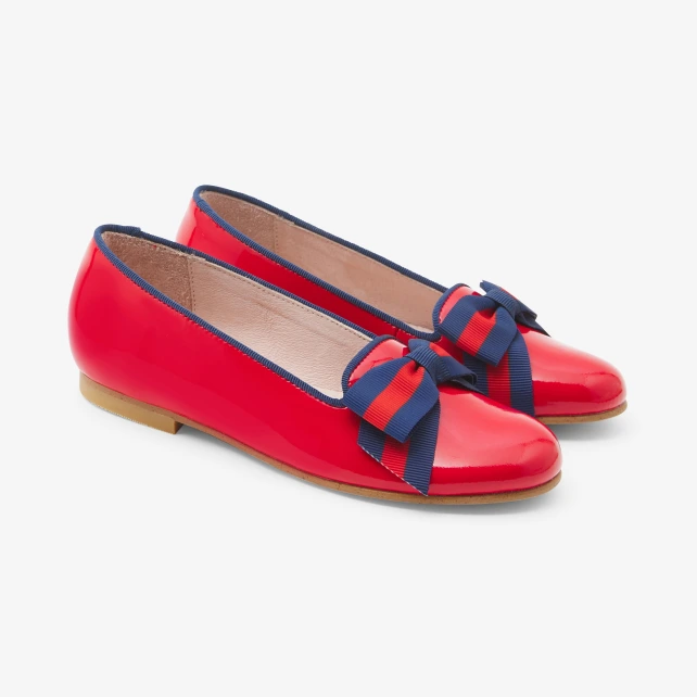 Ballerines enfant fille en cuir verni