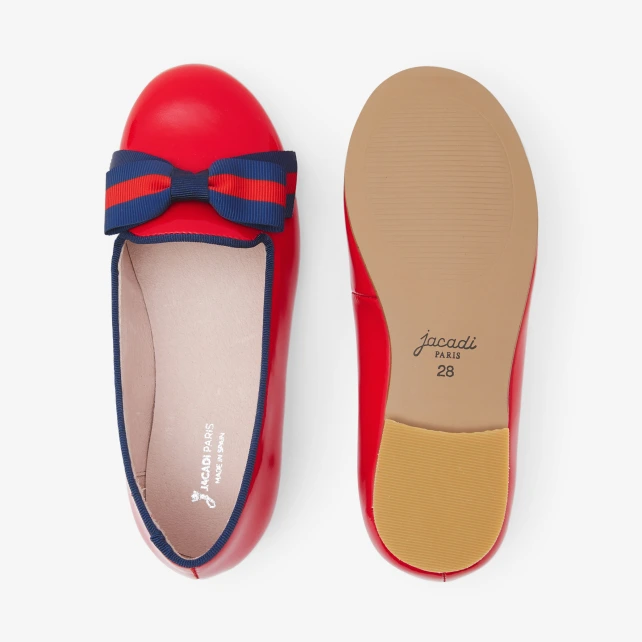 Ballerines enfant fille en cuir verni