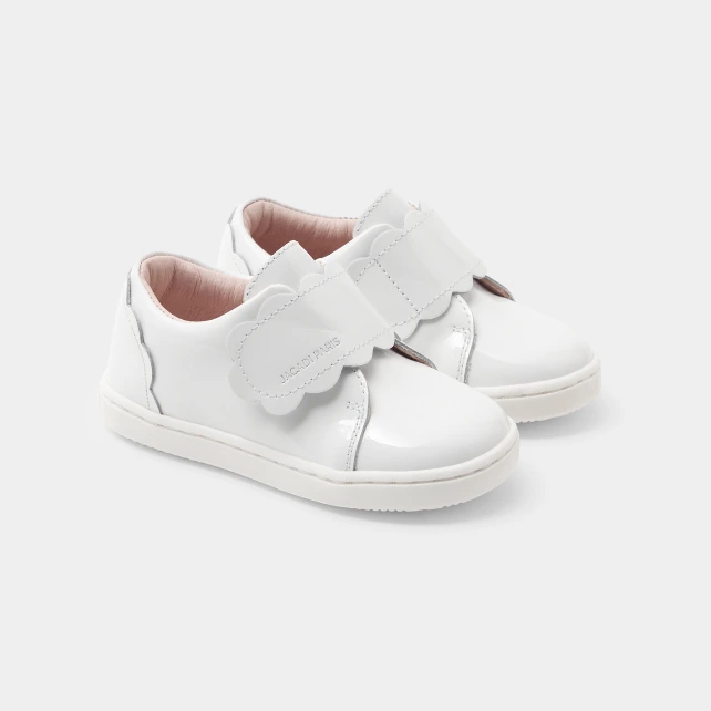 Tennis bébé fille en cuir verni