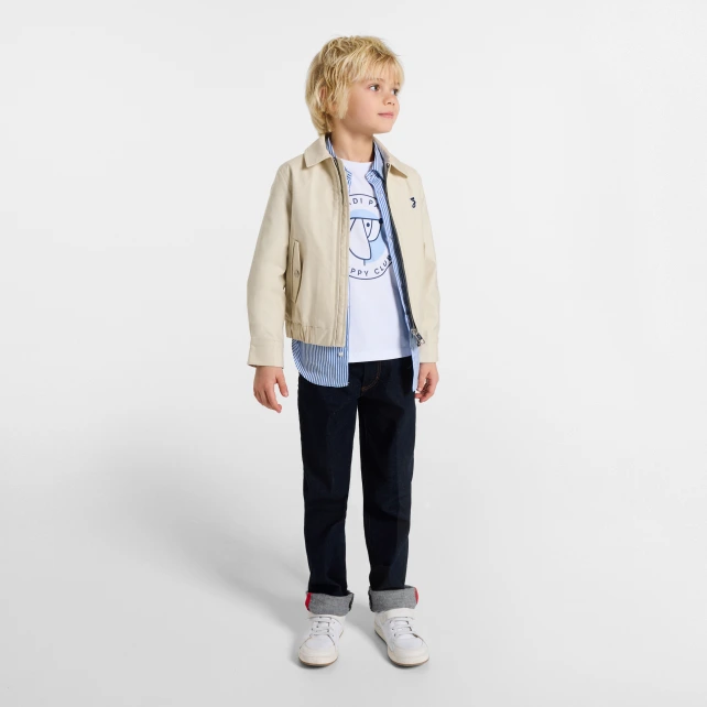 Veste Harrington enfant en twill léger